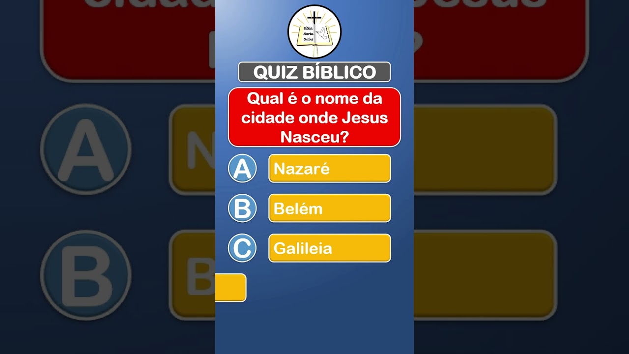 100 Perguntas Bíblicas: Quiz (nível fácil) - Bíblia