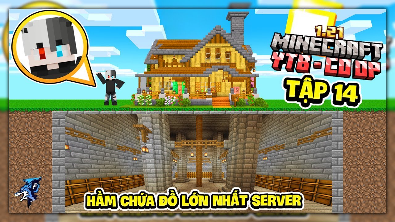 Tôi Xây Hầm Chứa Đồ Lớn Nhất Server, NeyuQ Cosplay Báo Thủ Đời 2 | Siro Minecraft YTB Co-op Tập 14