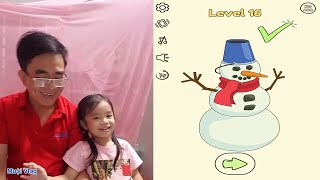 2 cậu cháu chơi game DOP - Draw One Part - Muội Vlog