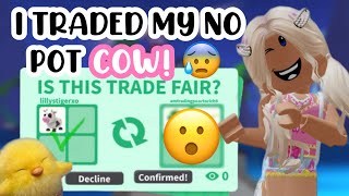 I TRADED MY NO POT COW?!For THIS?!#adoptmeroblox #preppyadoptme #preppyroblox