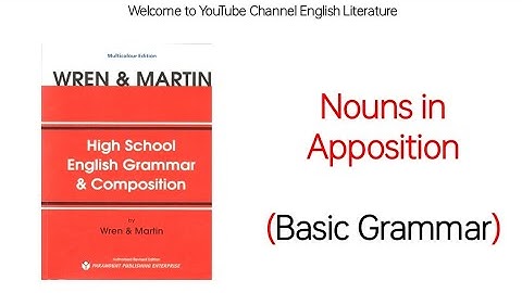 Nouns in Apposition Wren and Martin High School English Grammar Urdu/Hindi #14