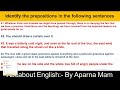 Identify the preposition in the sentence part 2  preposition exercise  abcabout english