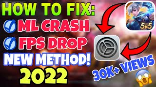 How to fix ML crash or auto close in mid game on ios, Android & iPad|| NEW METHOD|| 2022 % Working