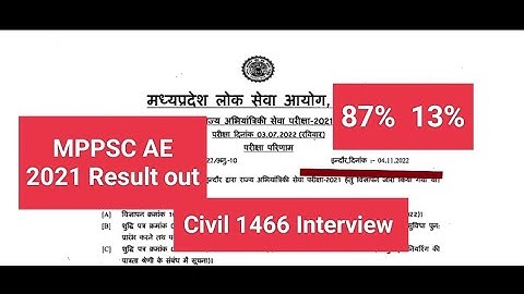 MPPSC AE 2021 Result out MPPSC Civil 1466 interview #mppsc #winnersinstitute #unacademy #mppariksha
