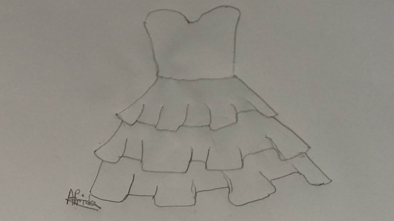 how to draw dress 👗 