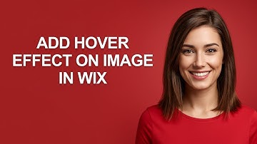Add Hover Effect On Image In Wix - AshleyHowTo