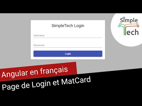 Angular en Français - 10. Page de Login et MatCard