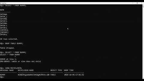 Drop Vs Purge in SQL