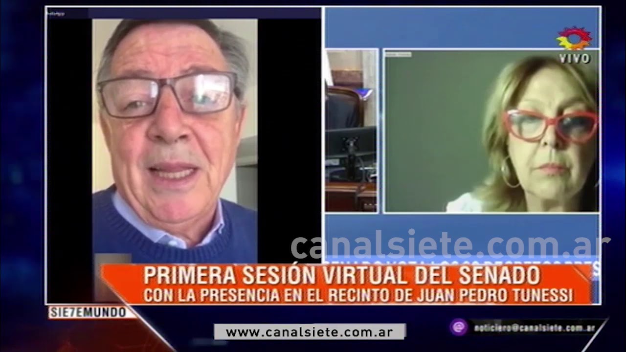 PRIMERA SESION VIRTUAL DEL SENADO: EL BALANCE DE JUAN PEDRO TUNESSI