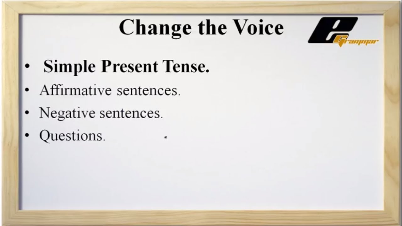 Change the Voice Simple Present (In English) YouTube