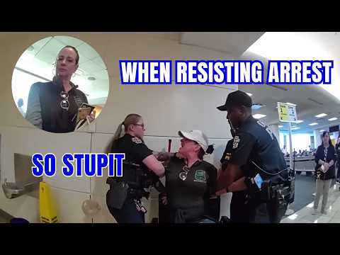 Airport Passenger's Arrest Goes Wrong - When Resisting Arrest Adds Felony Charges | BodyCam Analysis