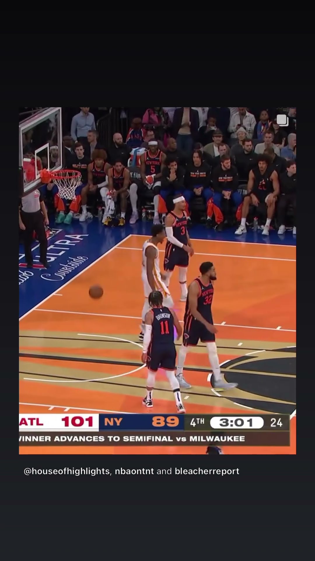 Hawks eliminate Knicks from NBA Cup #hoodnews #atlantahawks #newyorkknicks #basketball #omg #bball