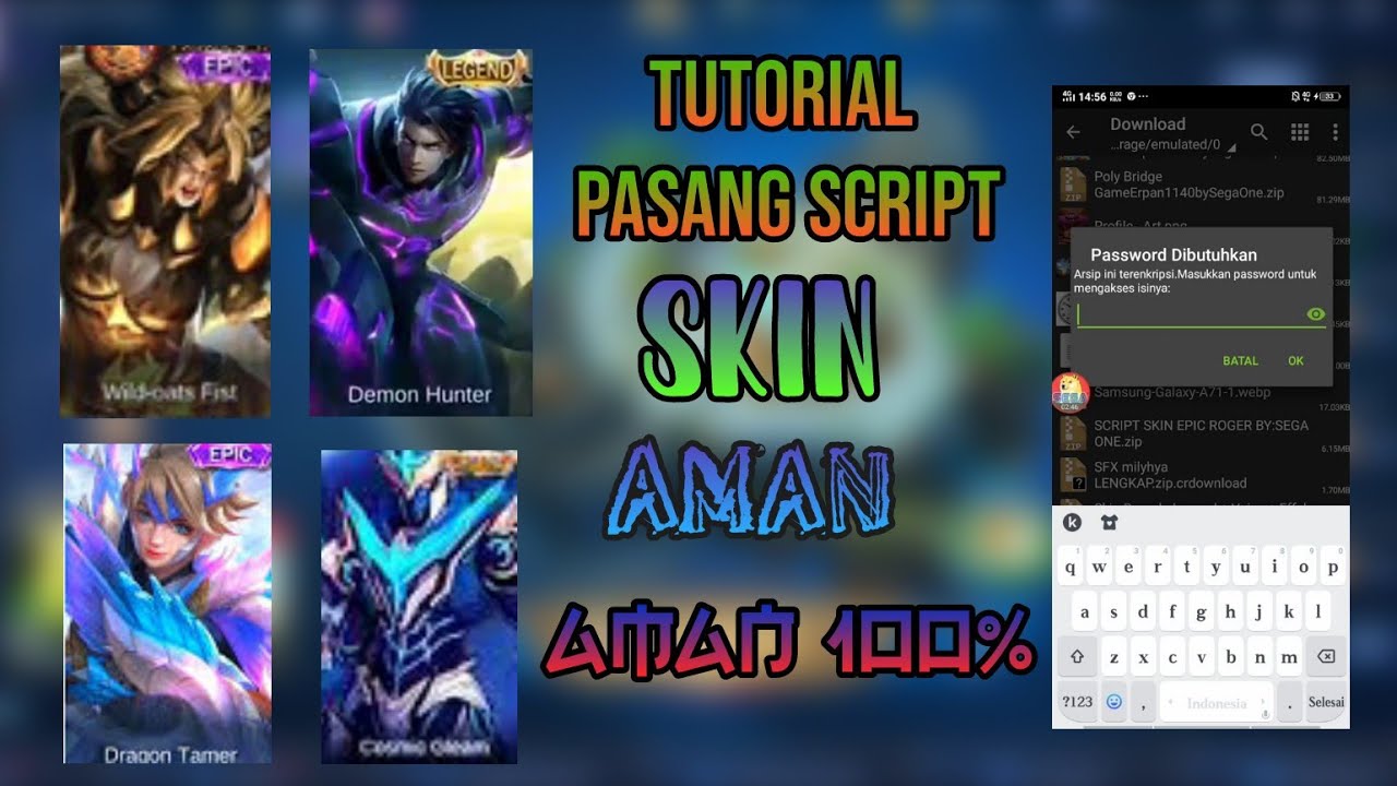 Tutorial Pasang Script Skin Mlbb Anti Ban .. Aman100% - YouTube