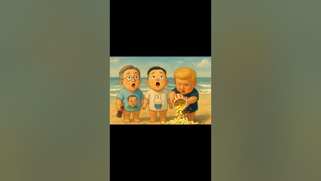 (Ghibli-style)Just the end 😃 Kim Jong Un and Lee Jae-myung vs Trump 😃