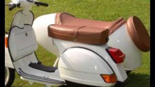 Vespa Scooter PX White Brown Seat screenshot 2