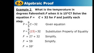 Geometry Section 2.5 Algebraic Proof