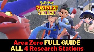 How to Find 4 Research Stations in AREA ZERO GUIDE (Shortcut Included) - Pokemon Scarlet & Violet