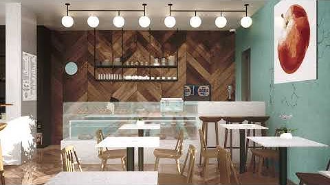 Café/Bakery | Interior render timelapse in Twinmotion
