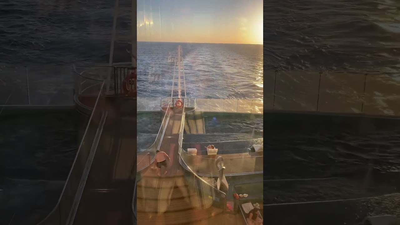 MSC Seashore aft elevators sunset infinity pool