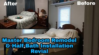 Master Bedroom Remodel Revial Half Bath Before After This Random Journey