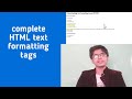 HTML-part3: Complete HTML text formatting tag with screen reader #technicalDNA