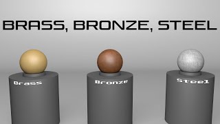 Brass, Bronze, Steel