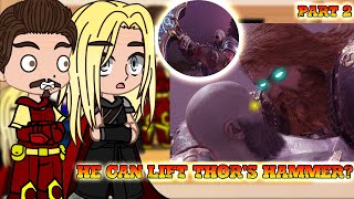 Avengers React to Kratos vs Thor part 2 || GOW || Gacha React