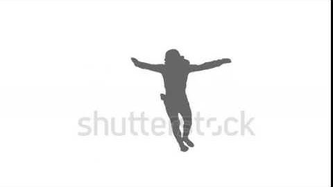 Silhouette of a male dancer from Caucasus  (alpha channel)