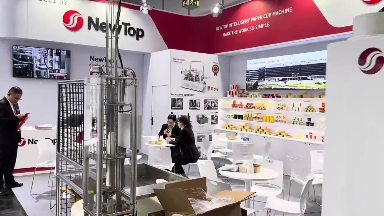 NEWTOP-168S9 High speed intelligent paper cup machine in K-show.