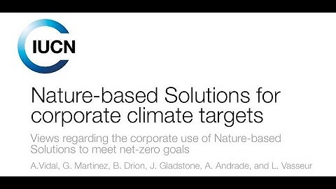 Nature-based Solutions for Corporate Climate Targets