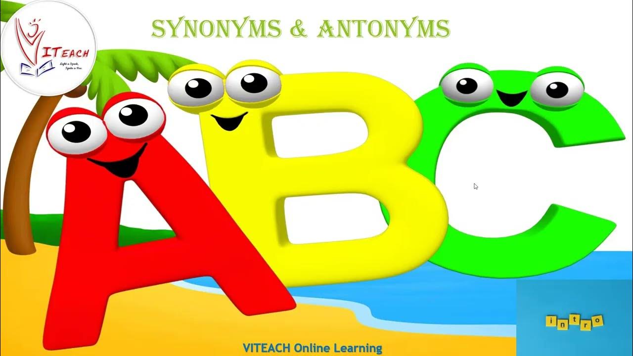 Synonyms and Antonyms for Classes 6 & 7 Spoken English with Tamil