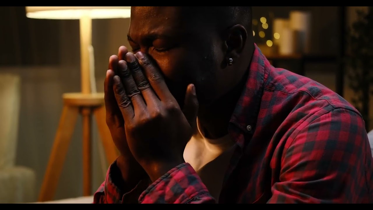 face of stressed african american man SBV 346927353 HD