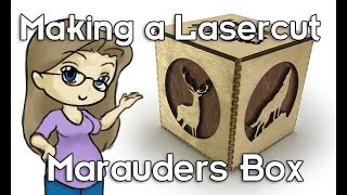 Harry Potter Laser cut Marauders Woodworking Box