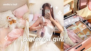 pinterest girl travel prep vlog  glowup routine, packing for japan & korea, healthy meals ideas