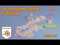 Professional 3D Lettering in Blender - 3D Text Tutorial - Beginner (part1)