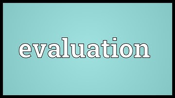Evaluation Meaning