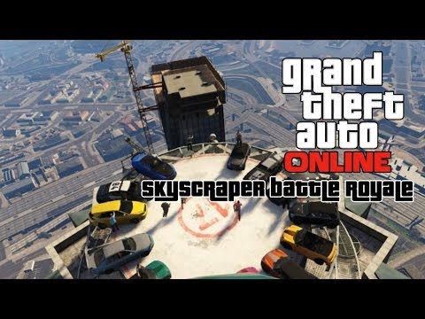 GTA Online (GP Mafia Crew) - 13 Car Skyscraper Battle Royale