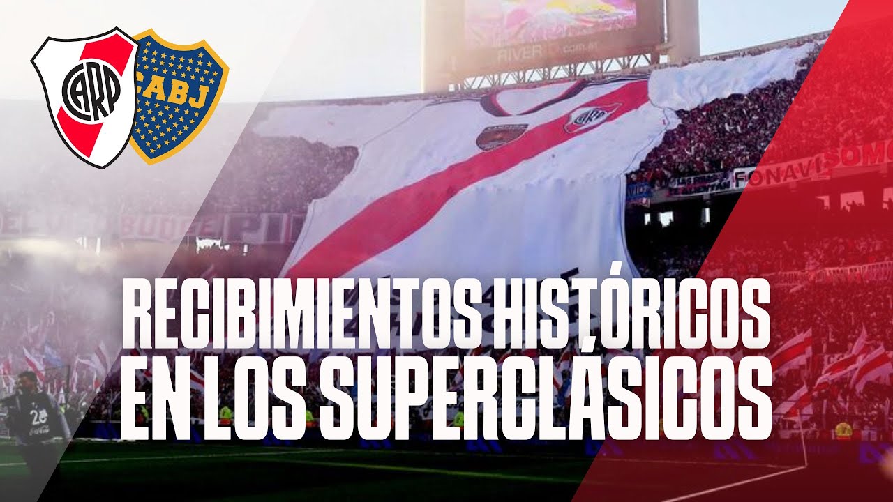 ¡LOS MEJORES RECIBIMIENTOS DE RIVER EN LOS SUPERCLÁSICOS! - YouTube