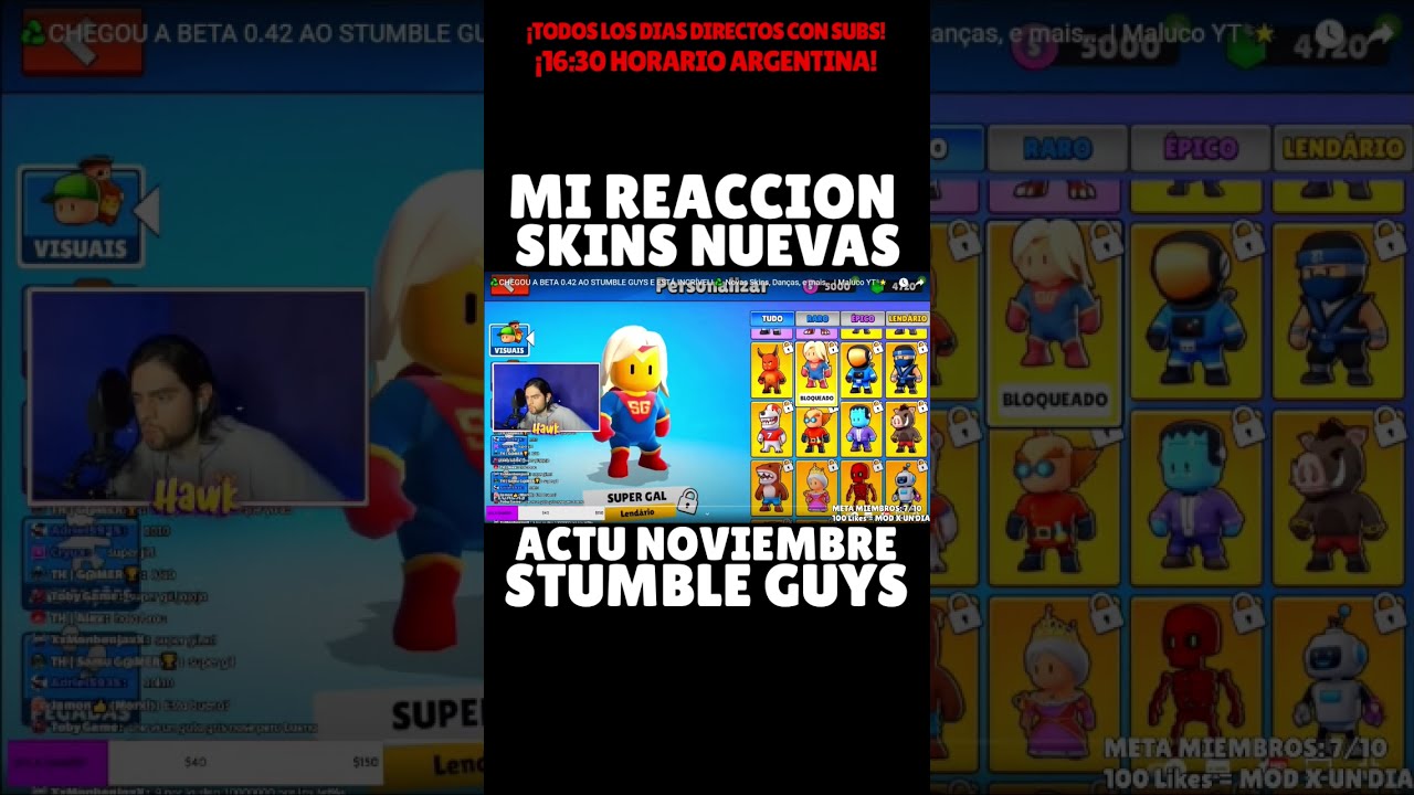 MI REACCION A LAS NUEVA SKINS DE STUMBLE GUYS 