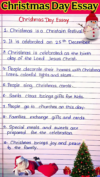 10 lines essay on Christmas day in english l Christmas day essay in English l