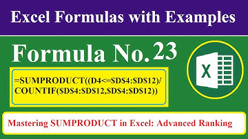 Excel Formula for correct Position (No Rank) | Mastering SUMPRODUCT in Excel