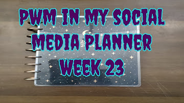 PWM in my Social Media Planner Week 23