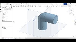Bend a pipe at 90 degree angle in Onshape