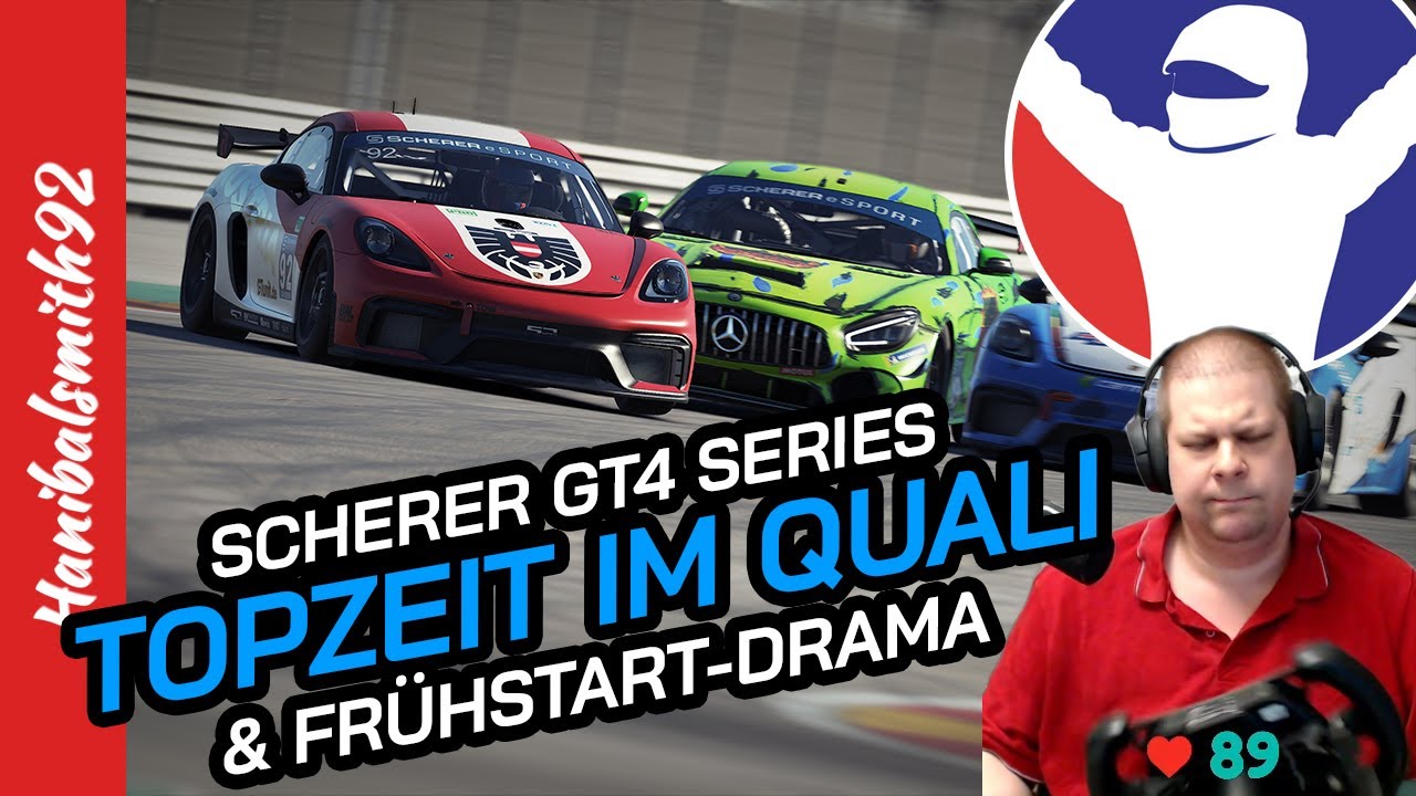 🏁 Scherer eSport GT4 Series Season V – Rennen 4 | Quali Topzeit & Frühstart-Drama