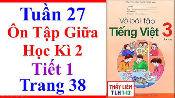 Vở Bài Tập Tiếng Việt Lớp 3 | Tuần 27 | Ôn Tập Giữa Học Kì 2 (Tiết 1) | Trang 38