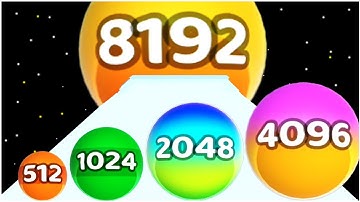 Bubble 3D - merge balls 2048 game - Gameplay Walkthrough - Max Levels reach 1024, 2048, 4096, 8192