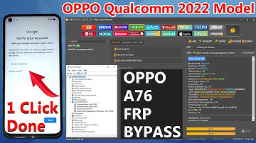 Oppo A76 CPH2375 FRP Bypass Qualcomm CPU With UnlockTool | Oppo Qualcomm 2022 Erase + FRP Bypass