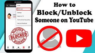 how to block/unblock someone on youtube || block users on youtube || block youtube channel