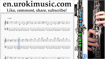 How to Play Oboe Dua Lipa - New Rules Tabs Part#1 exercises, scales um-i352