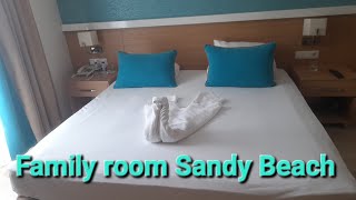 Sandy Beach hotel | Side Turkey | Family Room tour